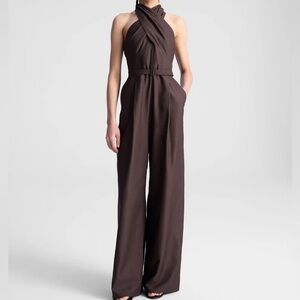 ALC Elegant Brown Halter Jumpsuit, Size 0